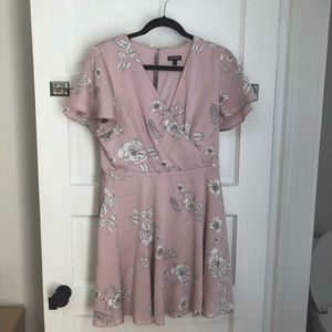 Express Pink Floral Print Dress